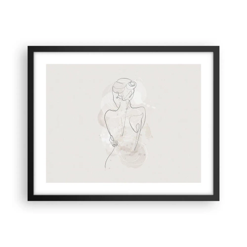 Poster in een zwarte lijst - Als een gevoelig instrument - 50x40 cm