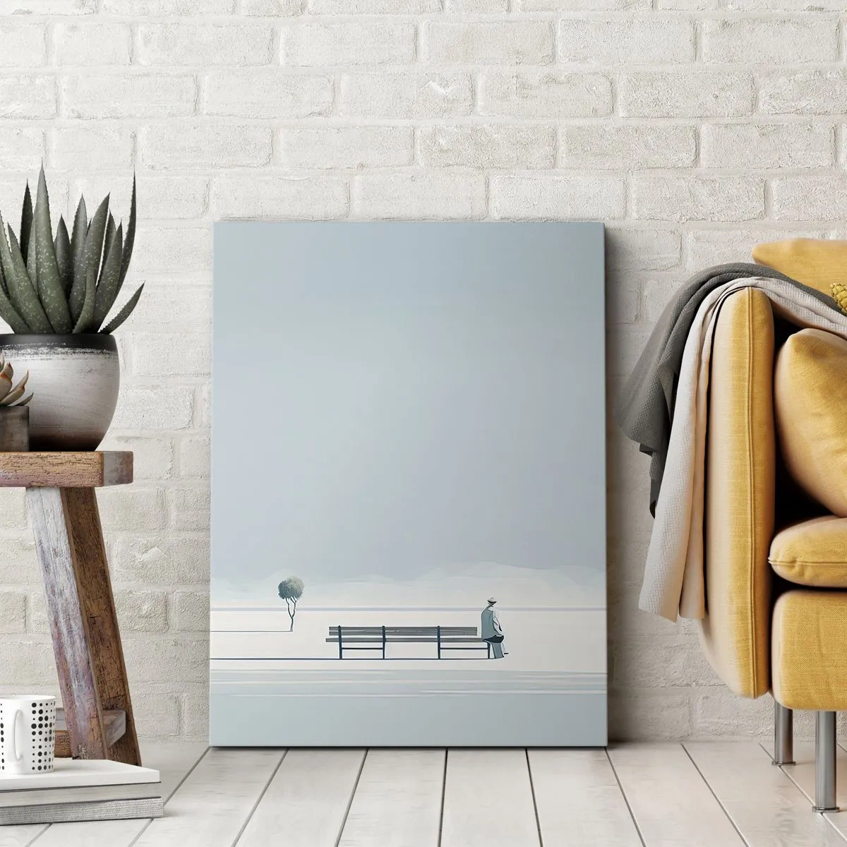 Schilderen op canvas - Ja, ik wacht. - 55x100 cm