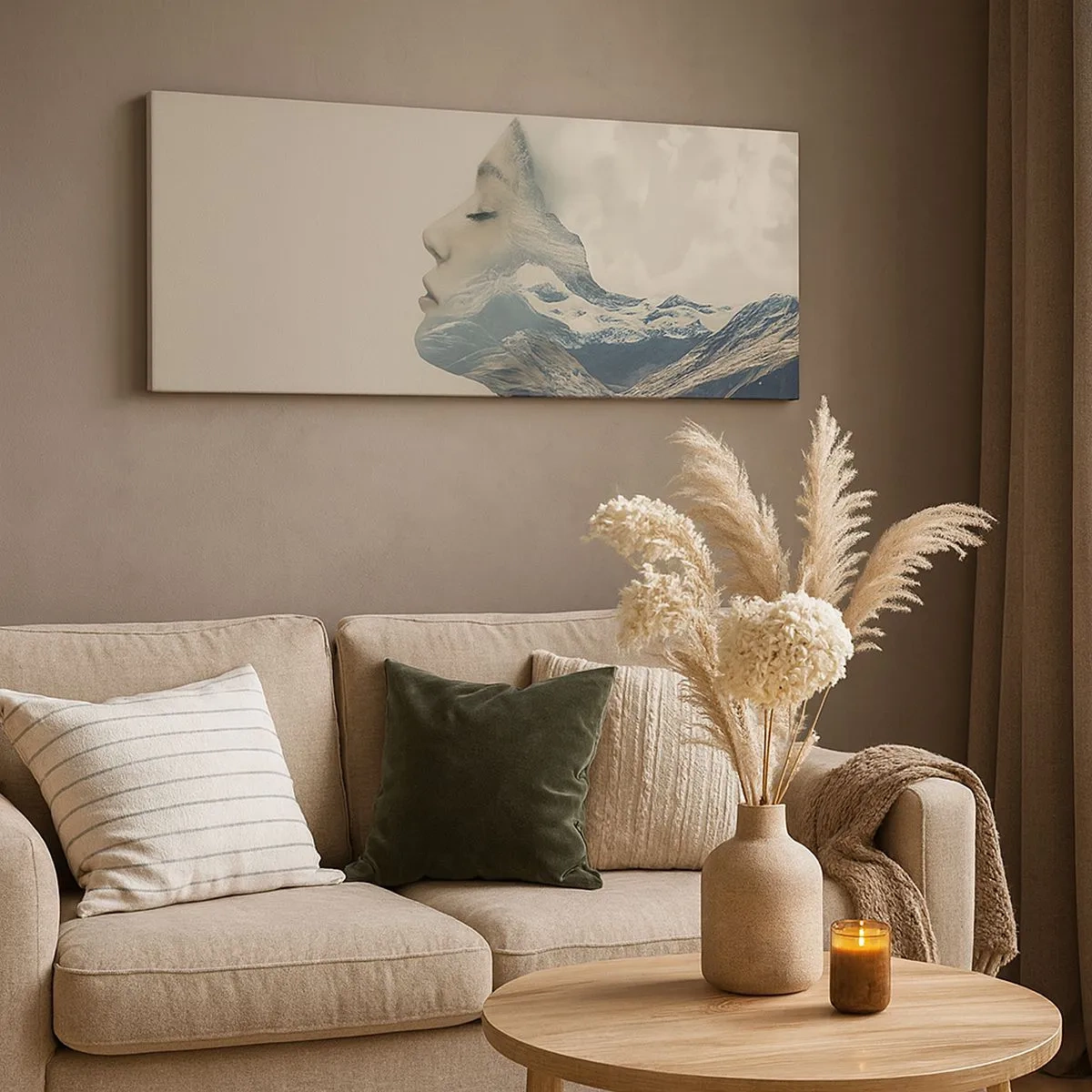 Schilderen op canvas - De schoonheid van de elementen - 100x40 cm