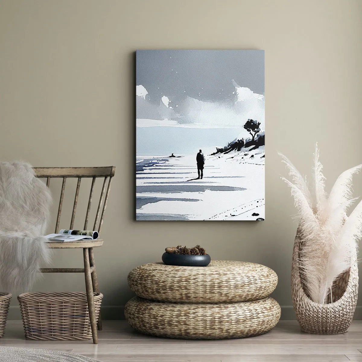 Schilderen op canvas - Alleen - 45x80 cm