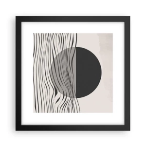 Poster in een zwarte lijst - Halve compositie - 30x30 cm