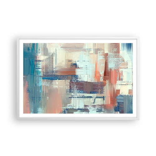 Poster in een witte lijst - Het licht bereiken - 91x61 cm