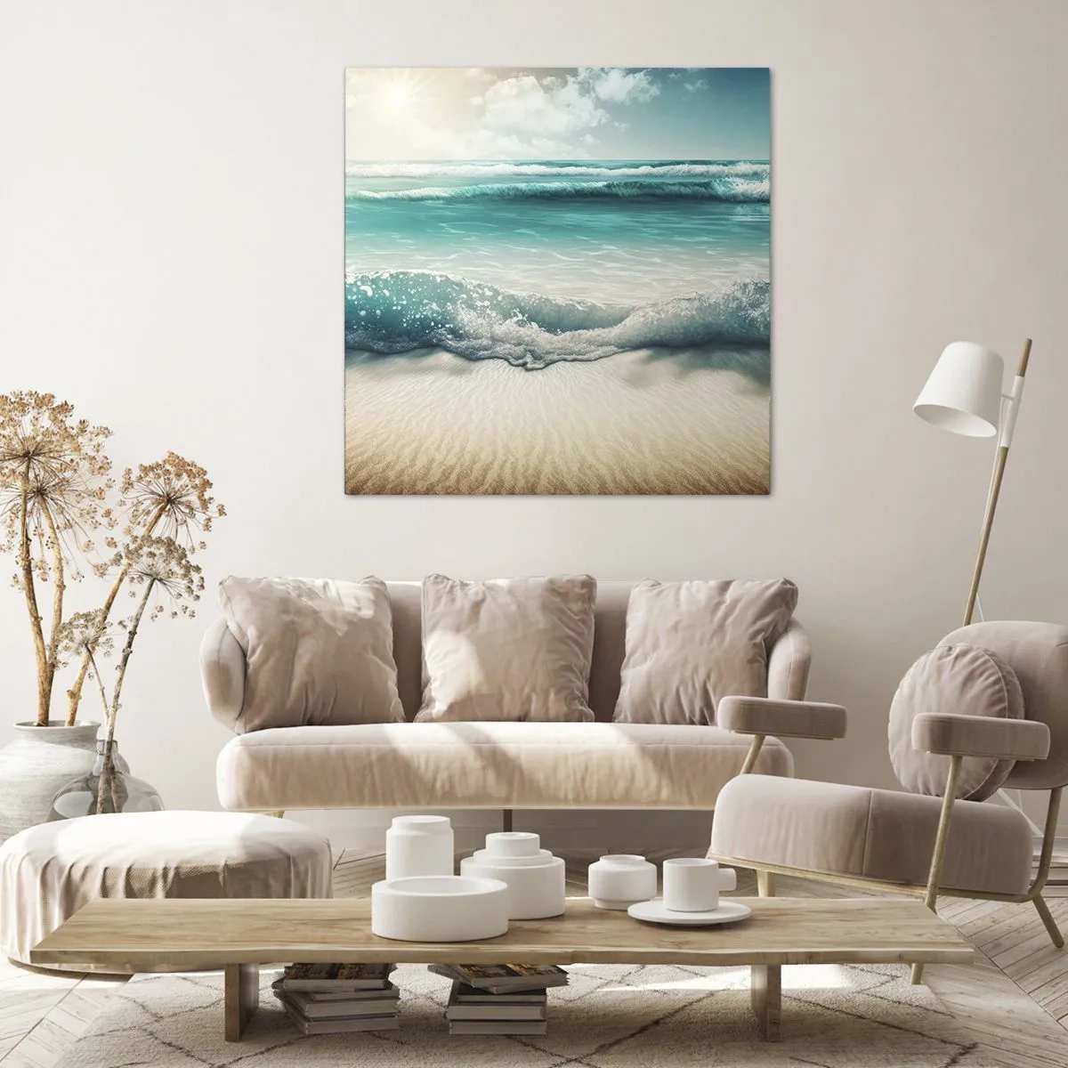 Schilderen op canvas - De vrede van de oceaan - 30x30 cm