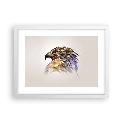 Poster in een witte lijst - Portret van een krijger - 40x30 cm