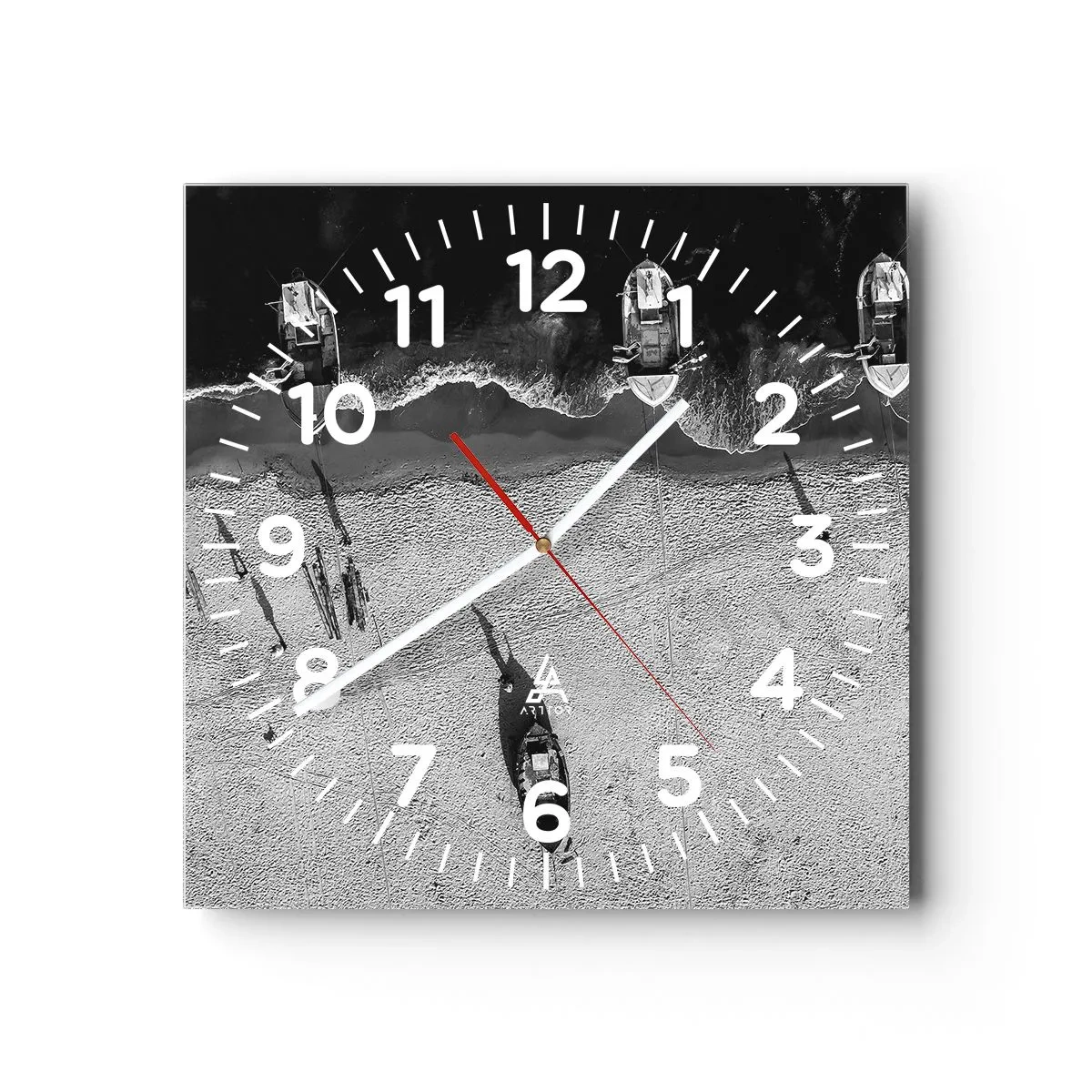 Wandklok - Klok - Nog steeds aan de oever… - 30x30 cm