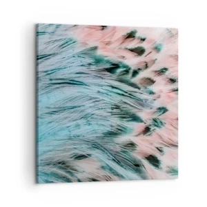 Schilderen op canvas - Saffier roze dons - 60x60 cm