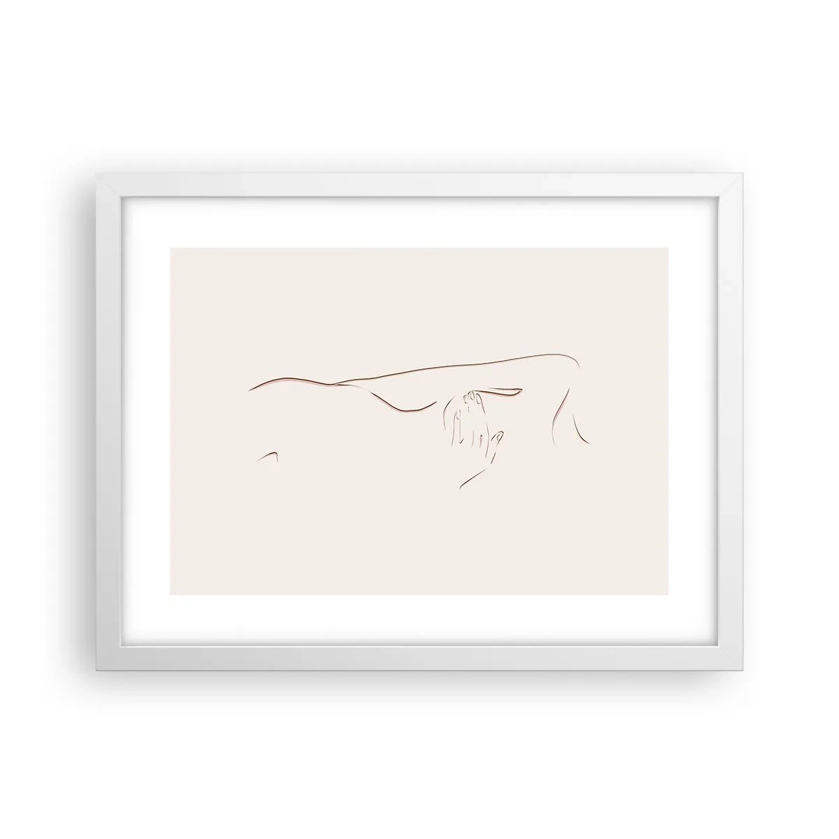 Poster in een witte lijst - De vorm van verlangen - 40x30 cm