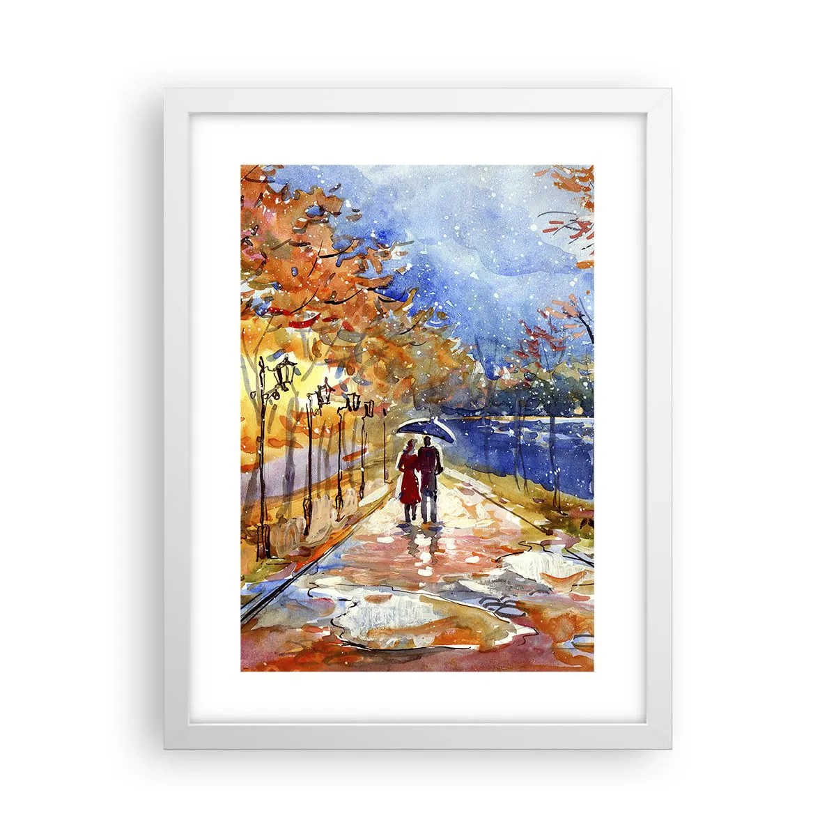 Poster in een witte lijst - Samen tot de grens van de tijd - 30x40 cm