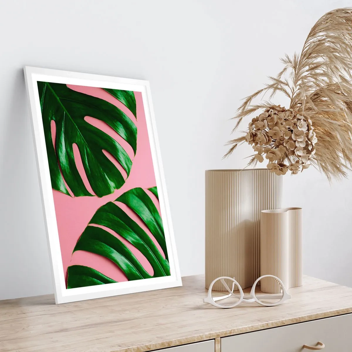 Poster in een witte lijst - Groene rendez-vous - 30x40 cm