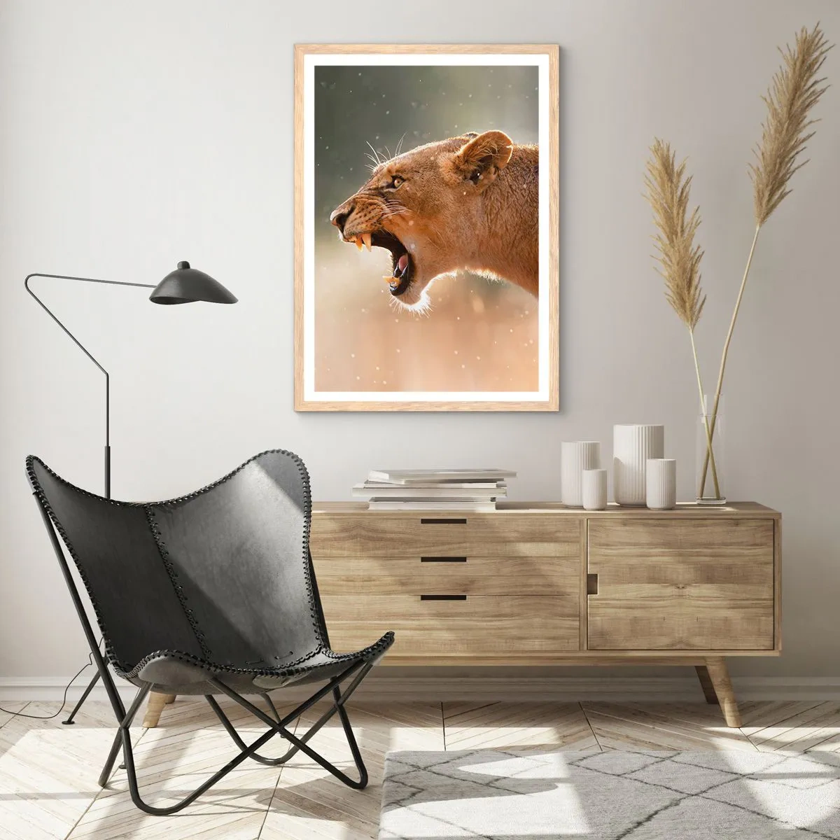 Een poster in een licht eiken lijst - Probeer niet te luisteren - 70x100 cm