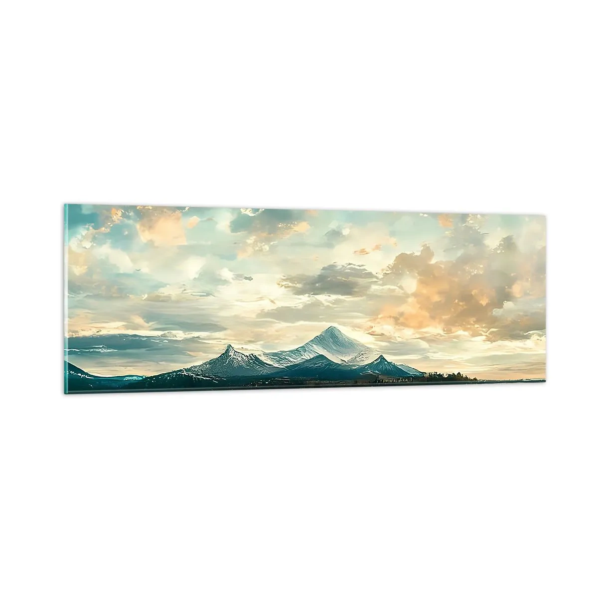 Schilderen op glas - Onder bescherming van de hemel - 90x30 cm