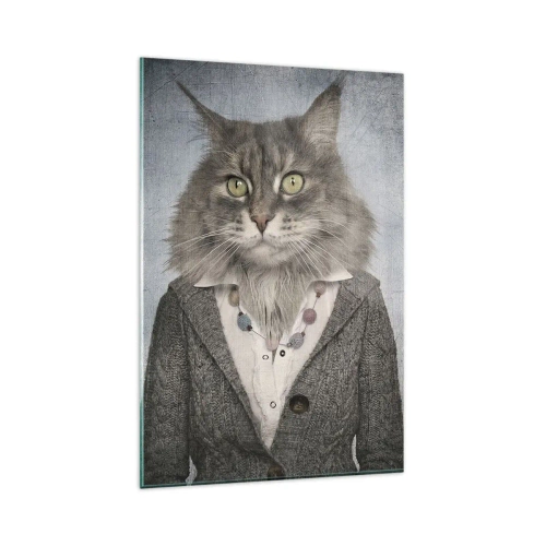 Schilderen op glas - Bontjassen zijn weer in de mode - 80x120 cm