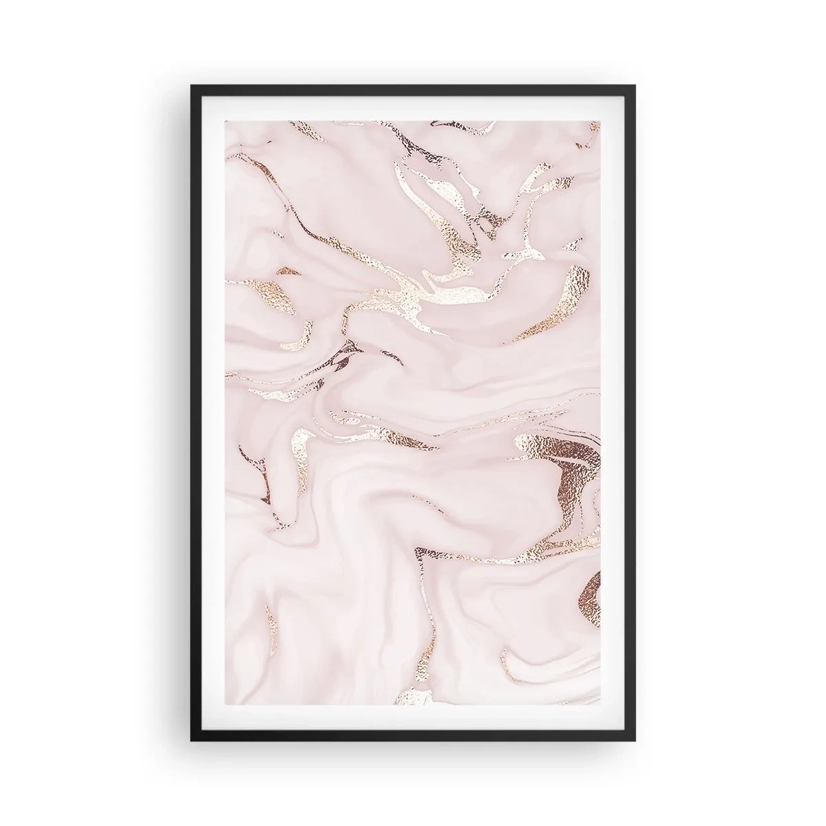 Poster in een zwarte lijst - In een roze sjaal - 61x91 cm