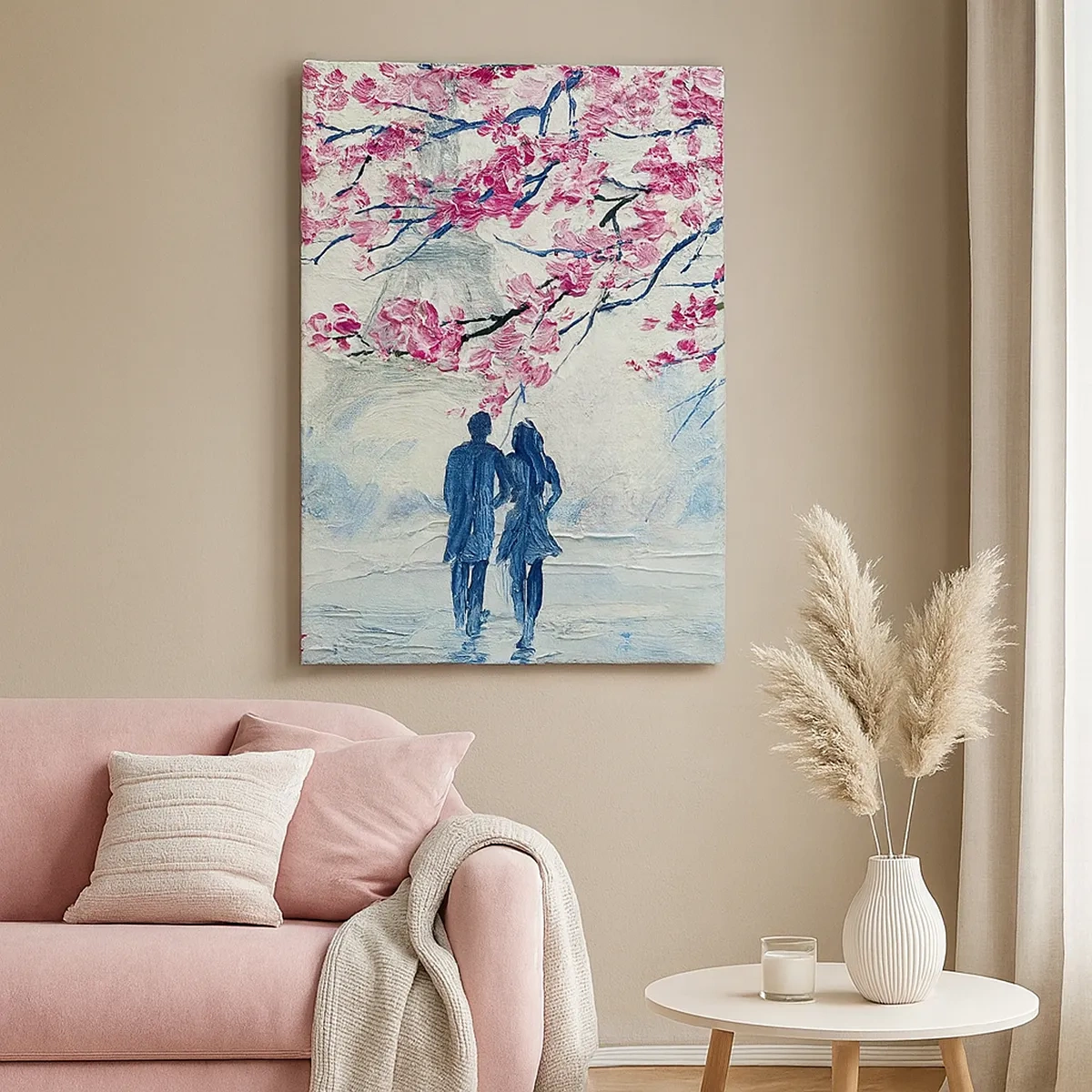 Schilderen op canvas - Een romantische wandeling - 50x70 cm