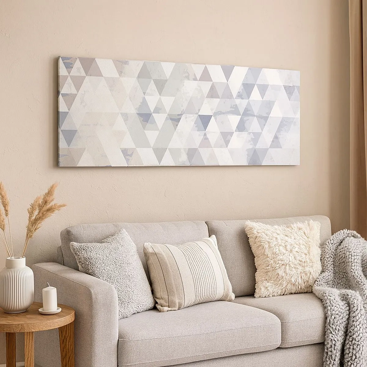 Schilderen op canvas - In ritme op drie - 100x40 cm