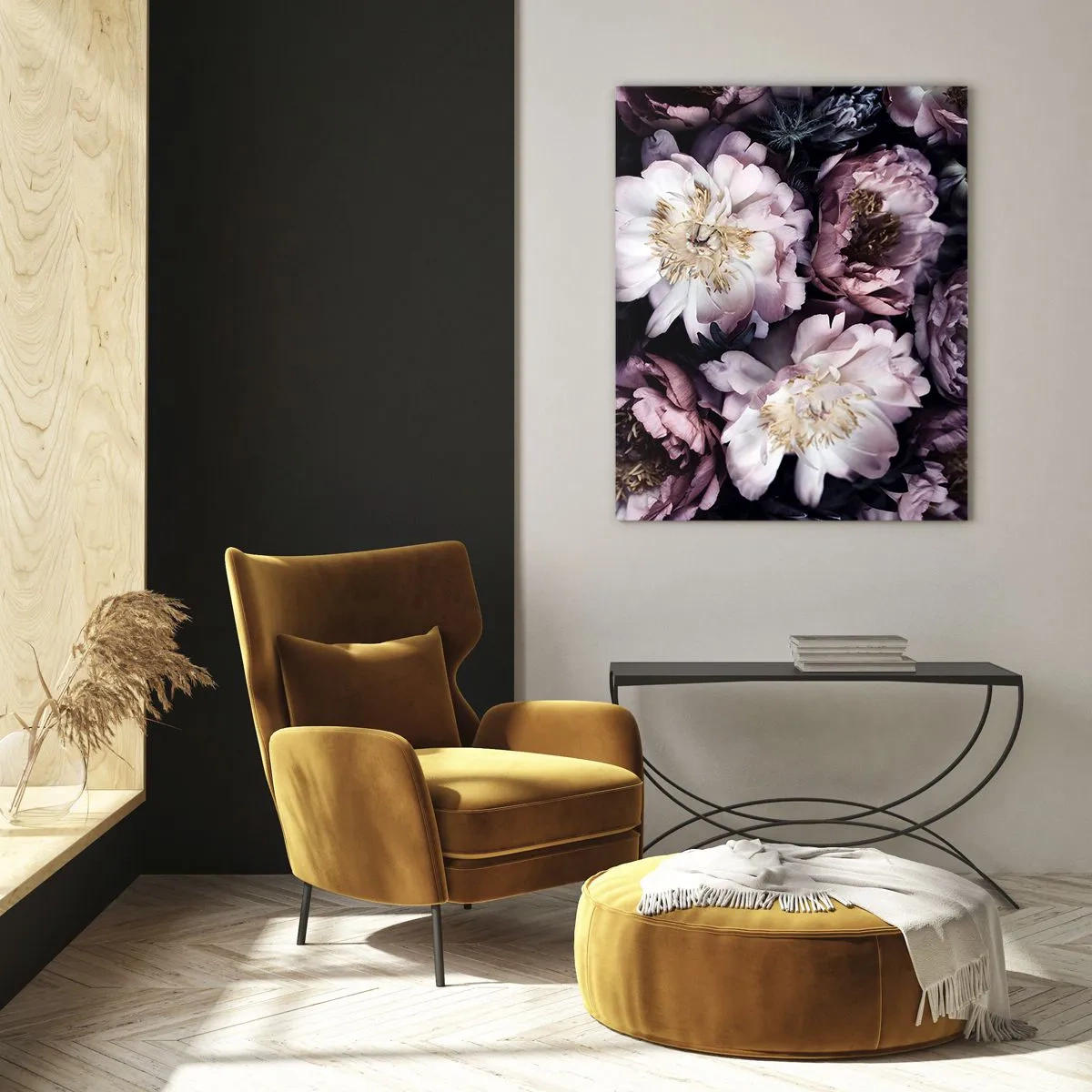 Schilderen op glas - Boeket ouderwets - 50x70 cm