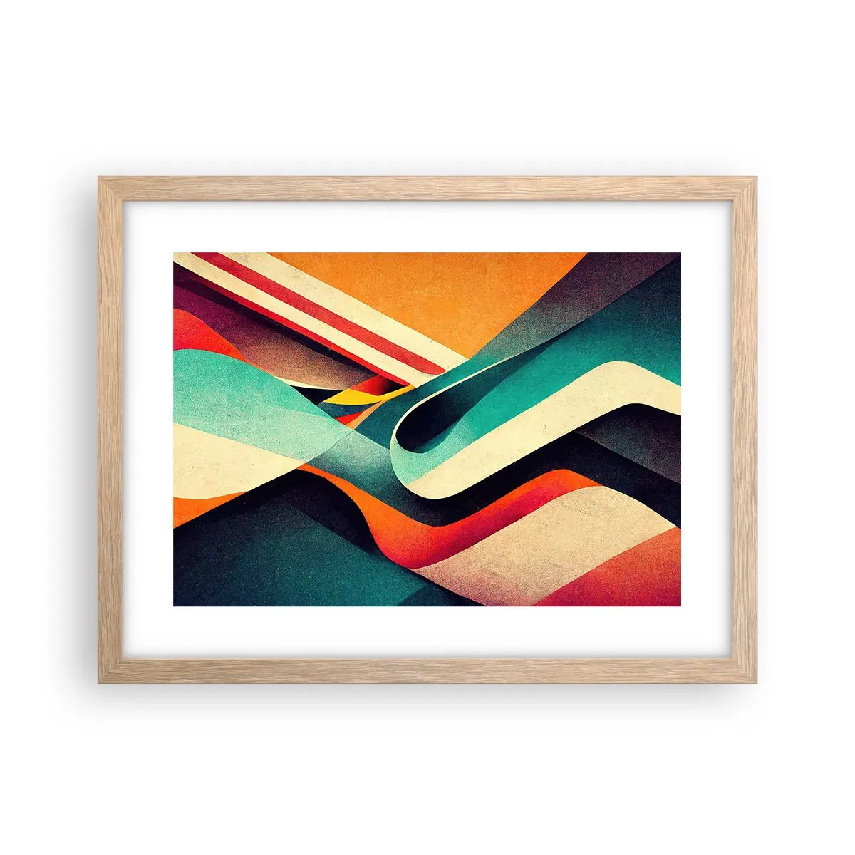 Een poster in een licht eiken lijst - Intensieve compositie - 40x30 cm