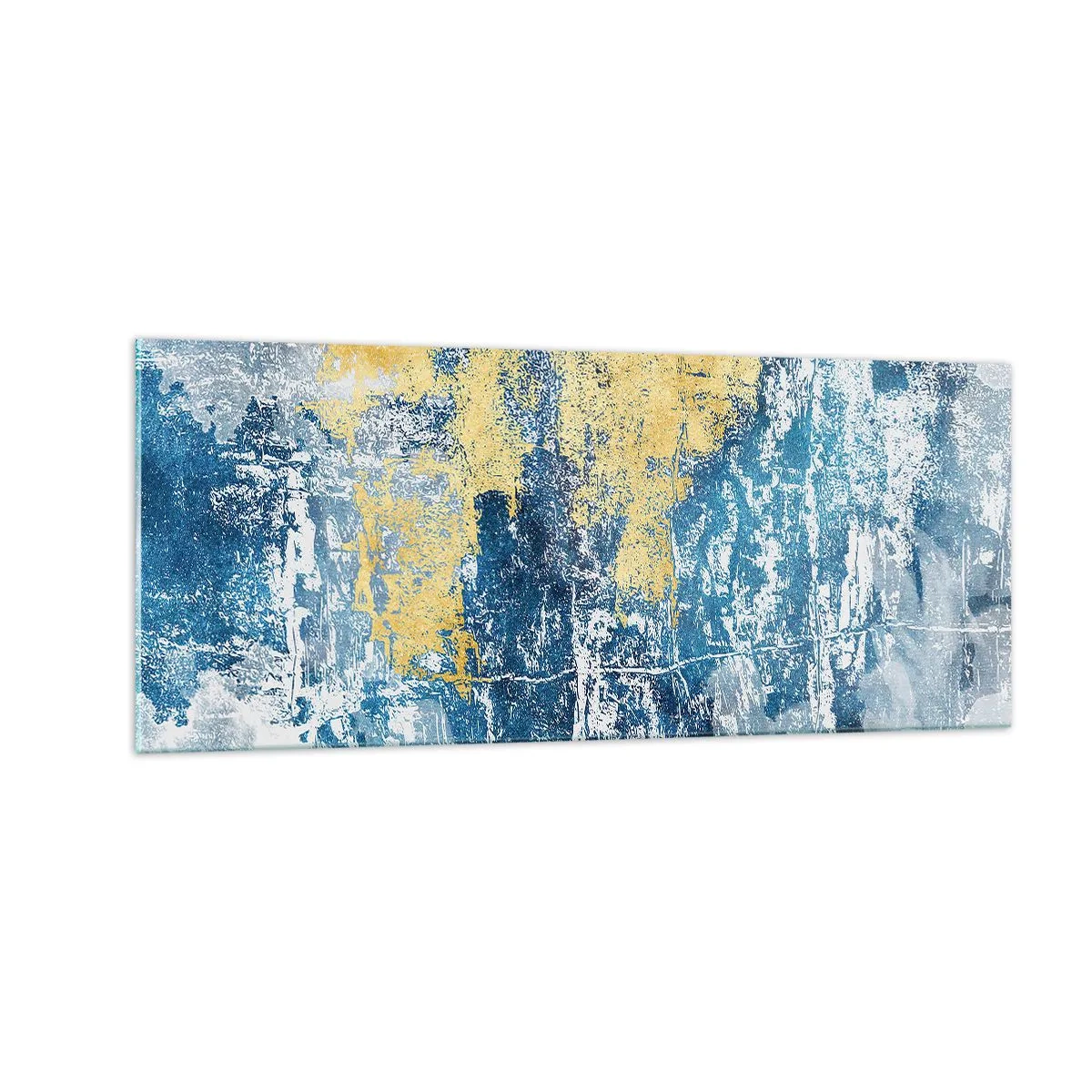 Schilderen op glas - Abstractie vol met weer - 100x40 cm