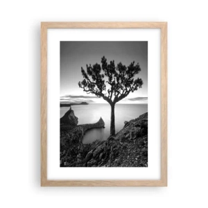 Een poster in een licht eiken lijst - Stilte aan de horizon - 30x40 cm
