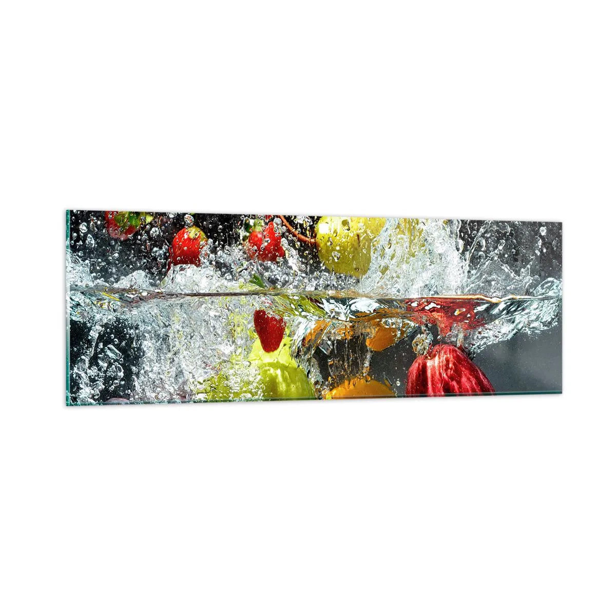Schilderen op glas - Fruit verfrissing - 90x30 cm