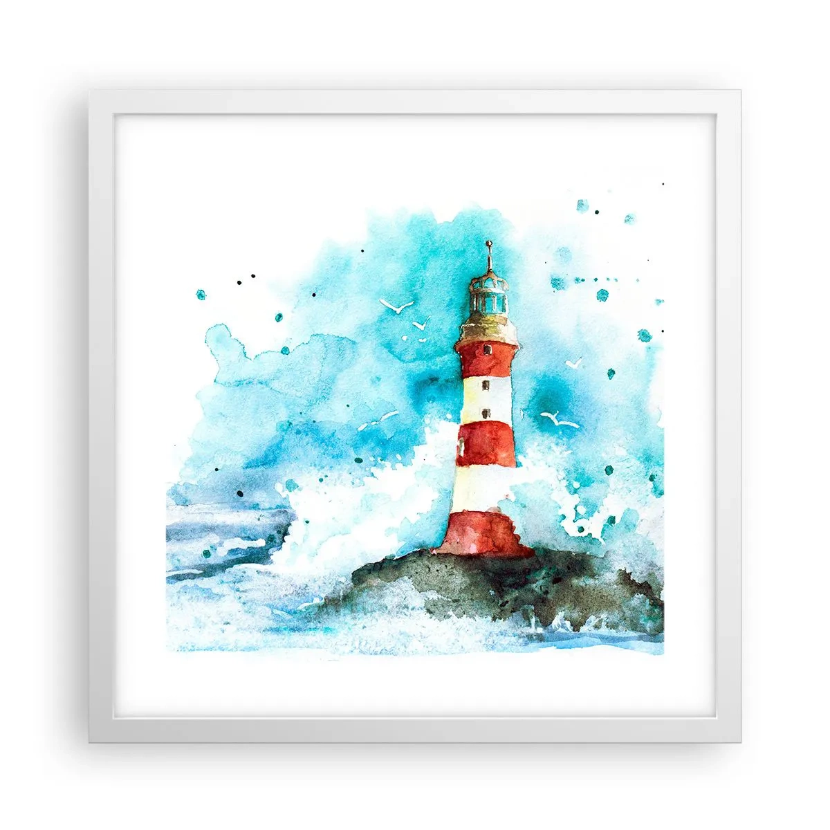 Poster in een witte lijst - Eenheid van de elementen - 40x40 cm