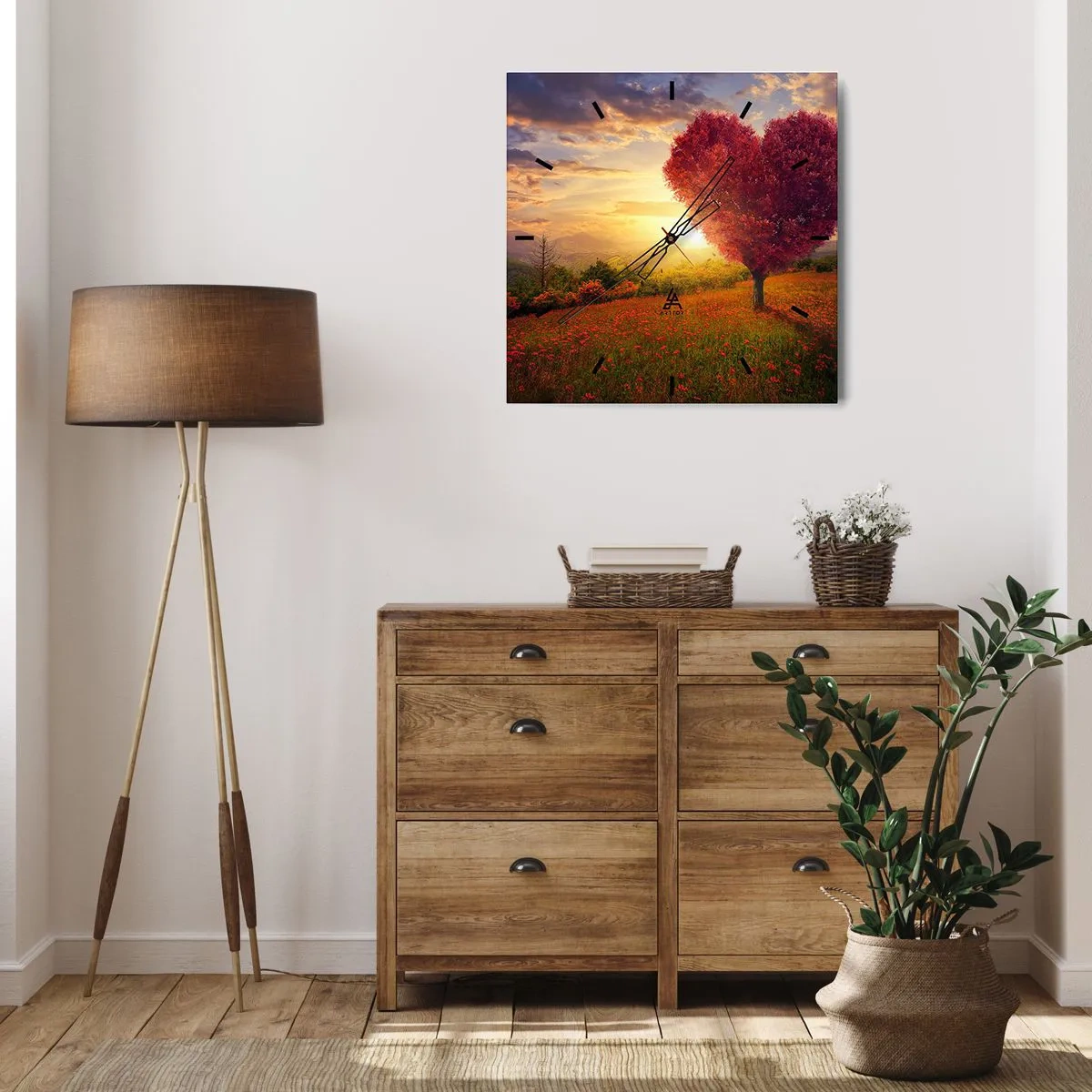 Wandklok - Klok - Het raakt het hart - 30x30 cm