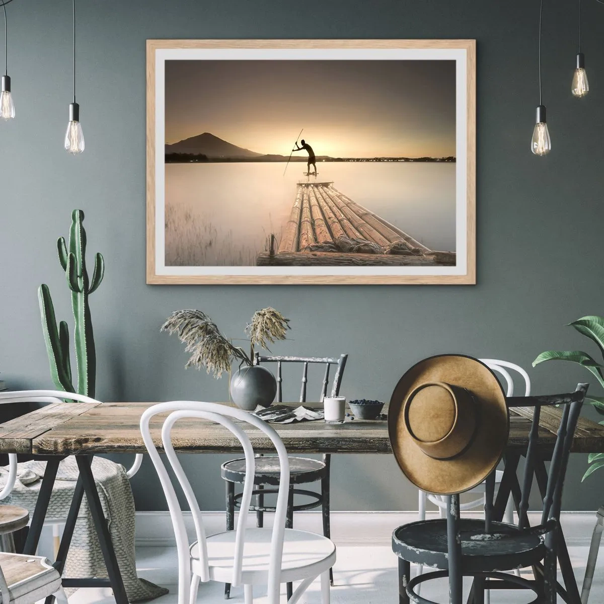 Een poster in een licht eiken lijst - Voor het slapen gaan - 50x40 cm