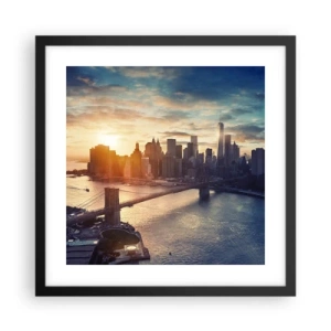 Poster in een zwarte lijst - Westers cultuurmonument - 40x40 cm