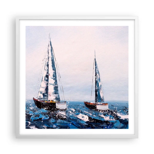 Poster in een witte lijst - Broederschap van de wind - 60x60 cm