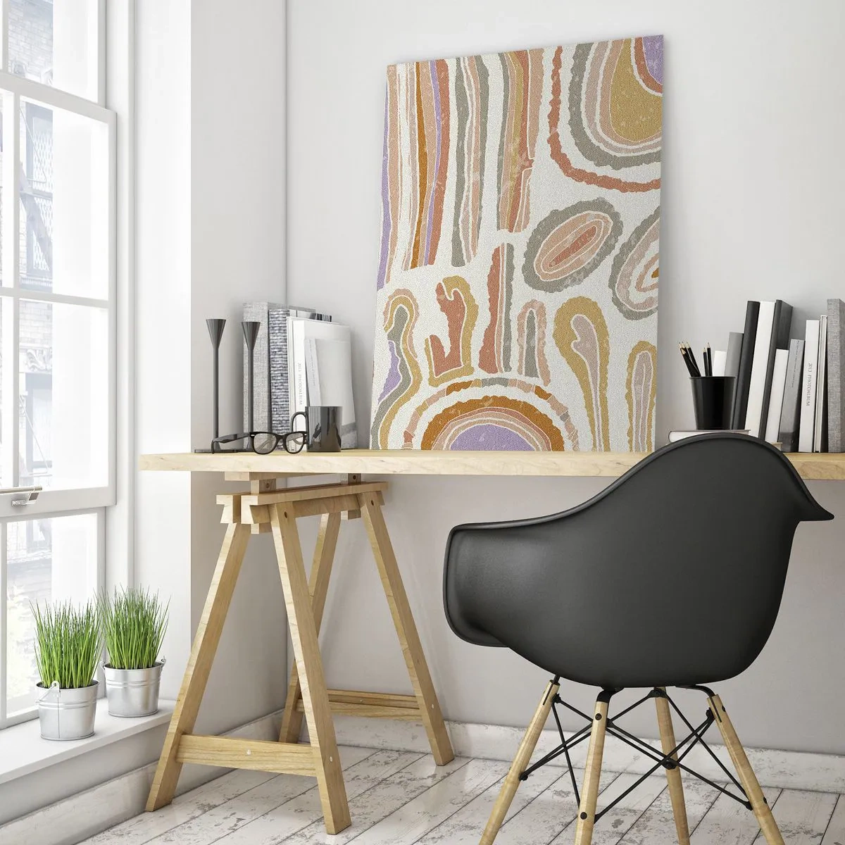 Schilderen op glas - Kleurrijke doorsneden - 70x100 cm