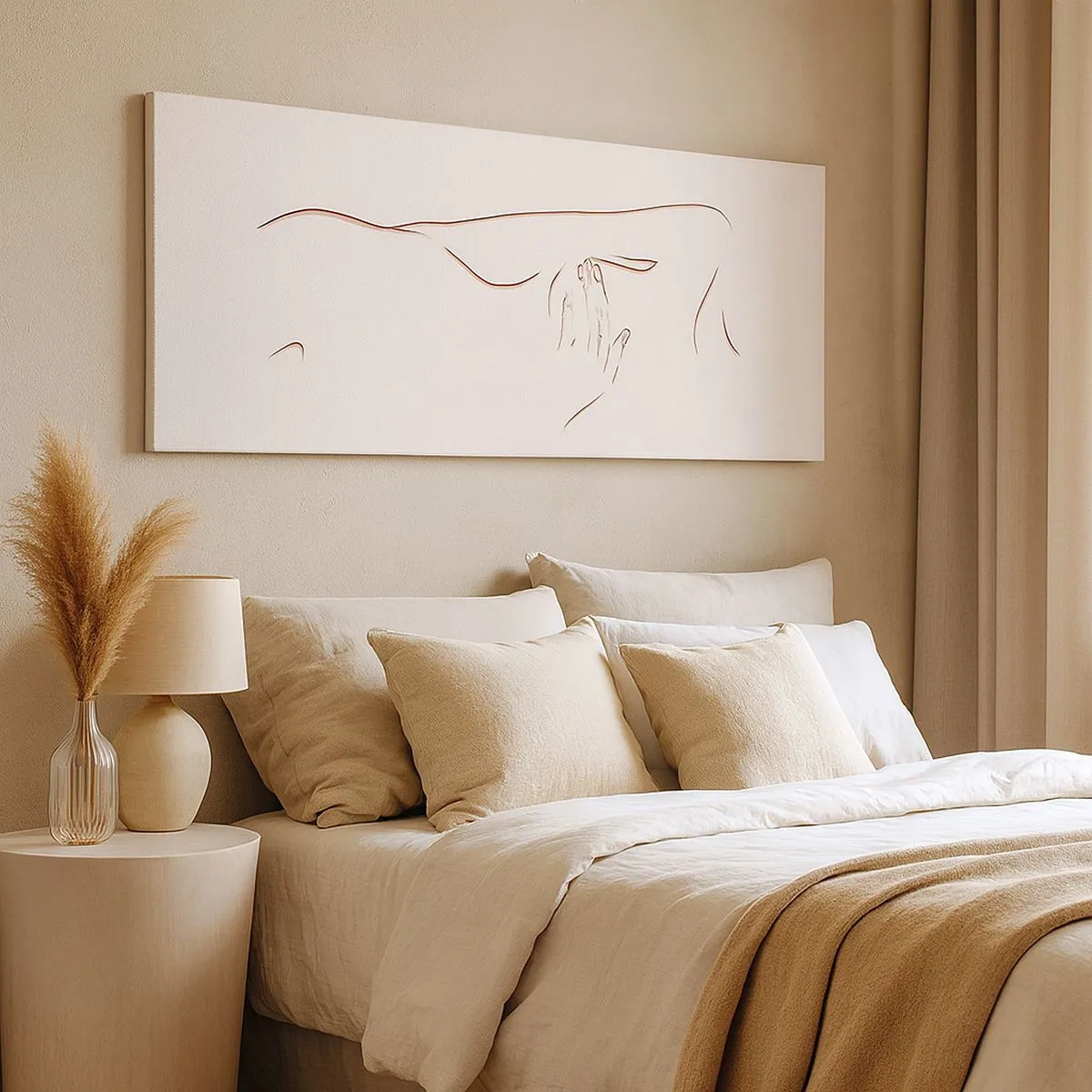 Schilderen op canvas - De vorm van verlangen - 100x40 cm