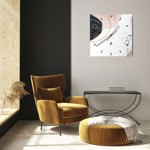 Wandklok - Klok - Alles vloeit - 30x30 cm