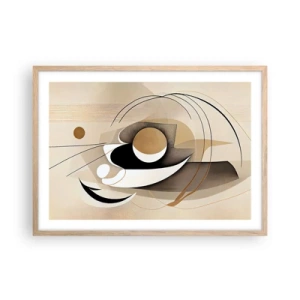 Een poster in een licht eiken lijst - Compositie: de essentie van de dingen - 70x50 cm