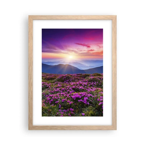 Een poster in een licht eiken lijst - Kruiden roken naar verse trossen van de velden - 30x40 cm