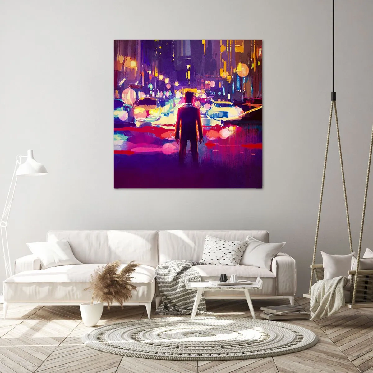 Schilderen op canvas - Ondergedompeld in het licht - 40x40 cm