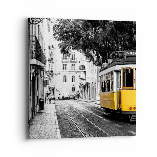 Schilderen op canvas - En op de achtergrond fado - 40x40 cm