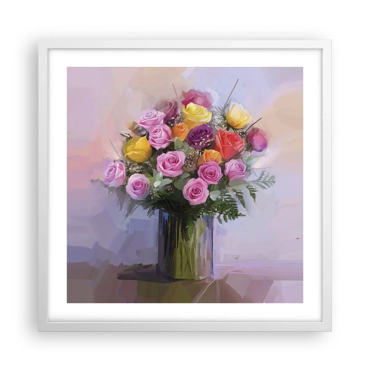 Poster in een witte lijst - Ingehouden schoonheid - 50x50 cm