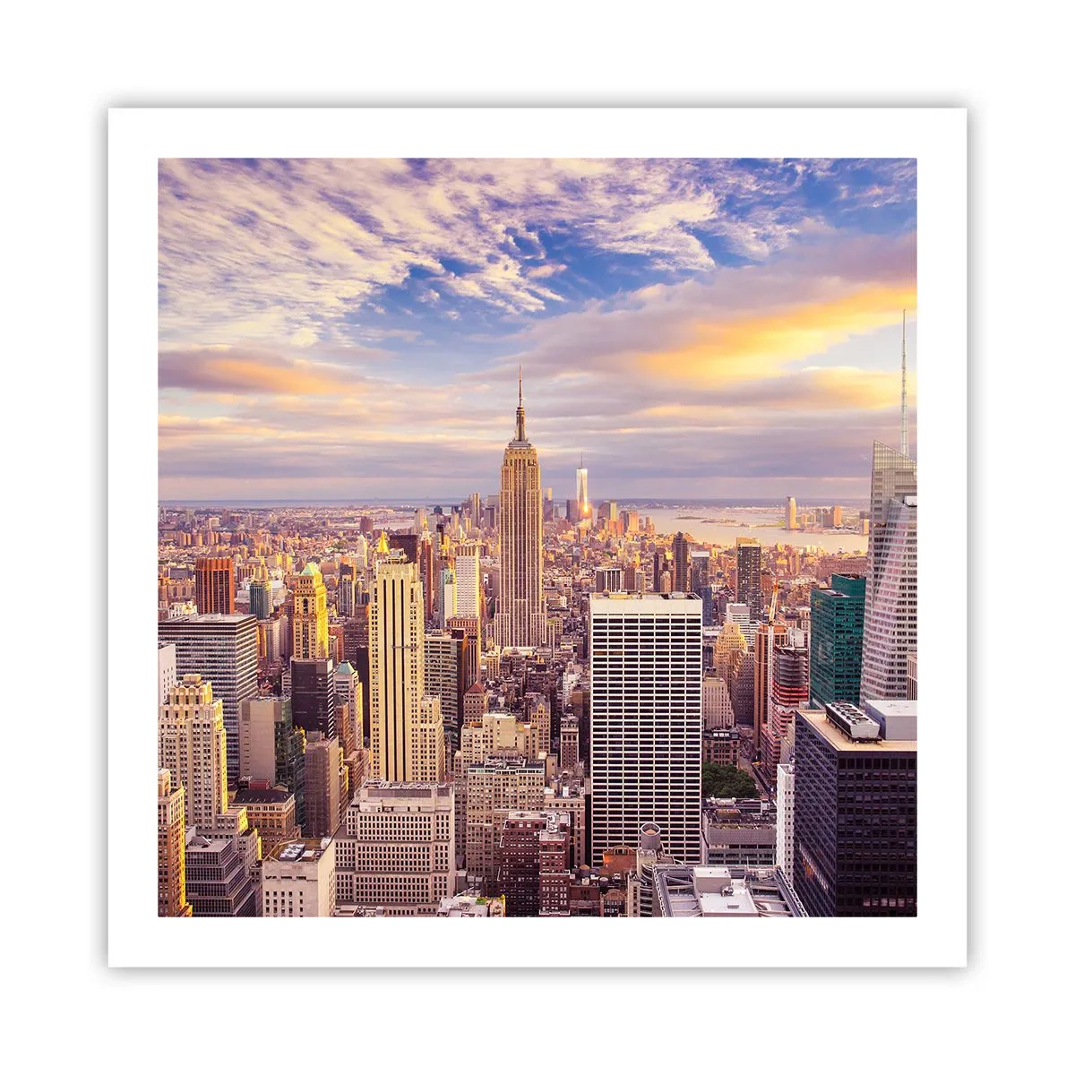 Poster - Reik alleen naar de wolken - 60x60 cm