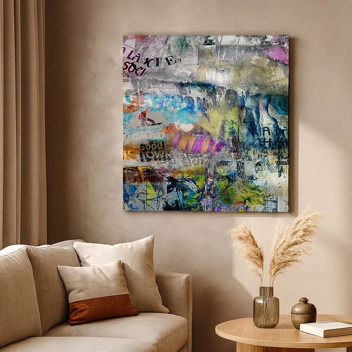 Schilderen op canvas - Collage van herinneringen - 30x30 cm