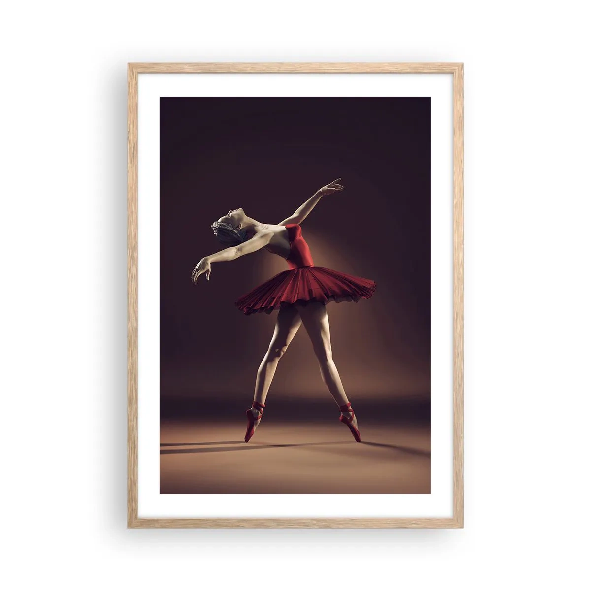 Een poster in een licht eiken lijst - Een prima ballerina - 50x70 cm