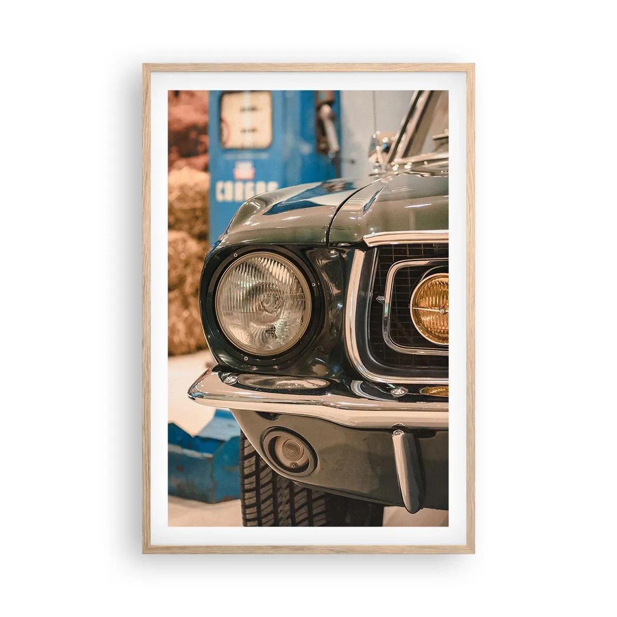 Een poster in een licht eiken lijst - Ontmoeting met een legende - 61x91 cm