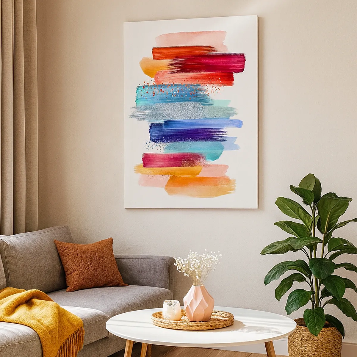 Schilderen op canvas - Omhoog en omlaag - 50x70 cm