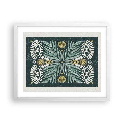 Poster in een witte lijst - Als een volksuitsnede - 50x40 cm
