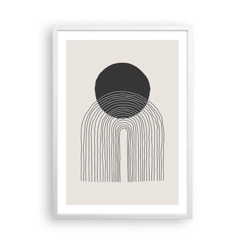 Poster in een witte lijst - Bibberen en vertrouwen - 50x70 cm