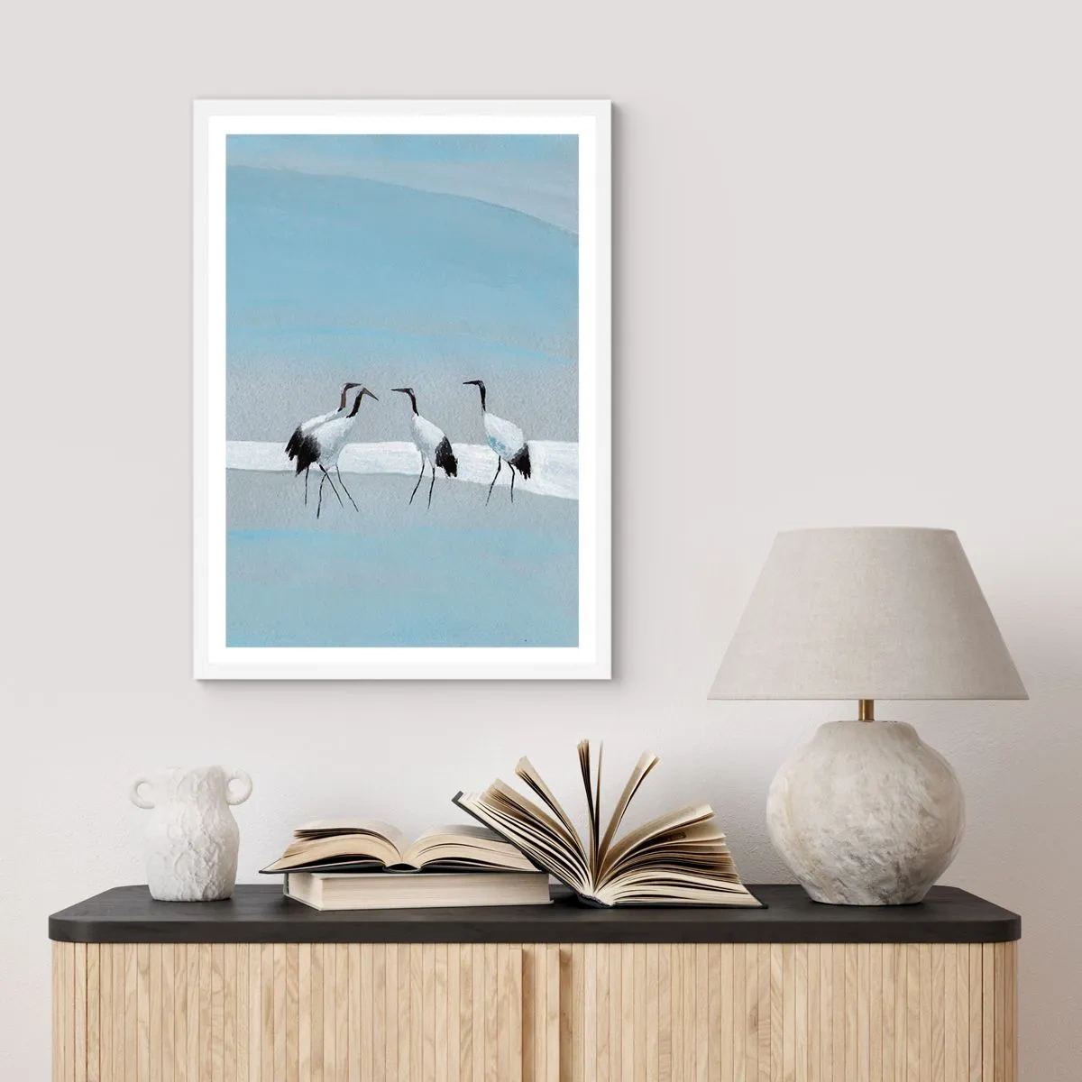 Poster in een witte lijst - Na een warme dag - 40x50 cm