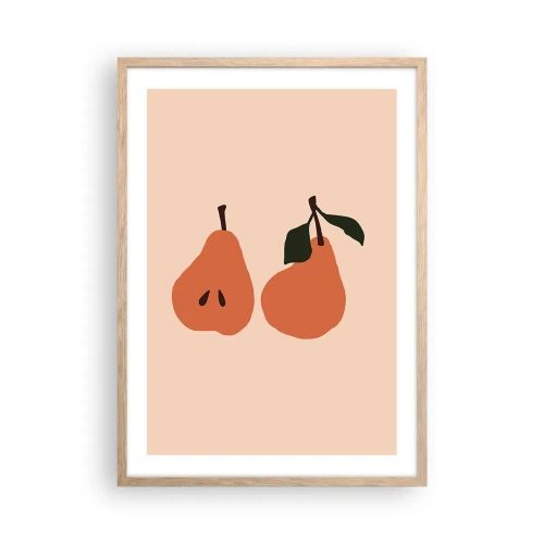 Een poster in een licht eiken lijst - Zoetheid zelf - 50x70 cm