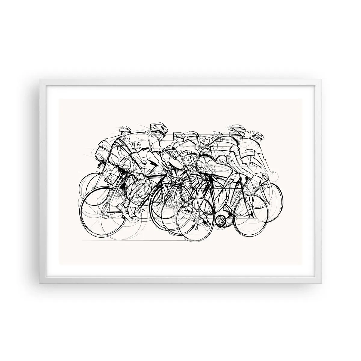 Poster in een witte lijst - Samen als team - 70x50 cm