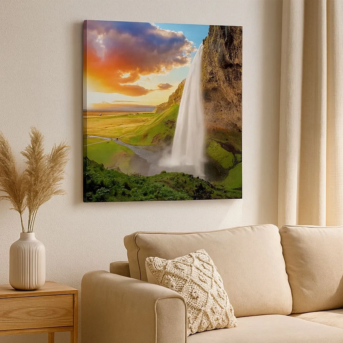 Schilderen op canvas - De volheid van de IJslandse zomer - 30x30 cm