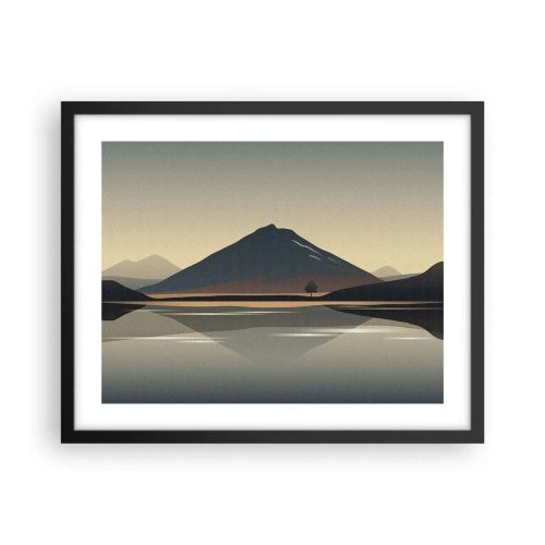 Poster in een zwarte lijst - Spiegelreflectie - 50x40 cm