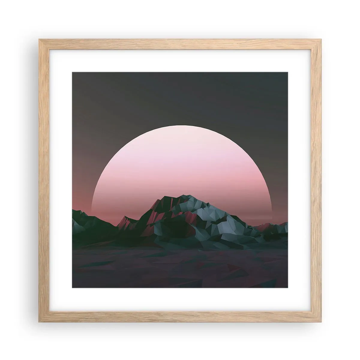 Een poster in een licht eiken lijst - In een naburig sterrenstelsel - 40x40 cm
